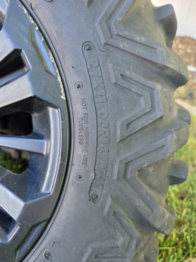 Maxxis Bighorn 27x9R14 & 27x11R14 ATV/UTV Tires w/ Black Rims - Set of 4