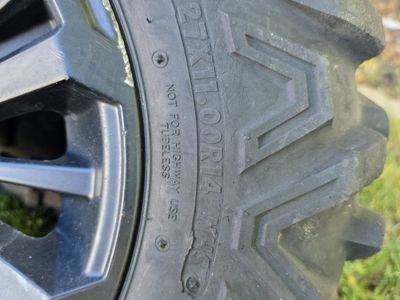 Maxxis Bighorn 27x9R14 & 27x11R14 ATV/UTV Tires w/ Black Rims - Set of 4