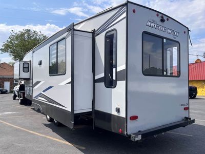 2022 Loaded Comfort Camper - Forest River Cherokee Arctic Wolf 3550 Suite, Out Door Pull Out Cover, Extended Living Space and