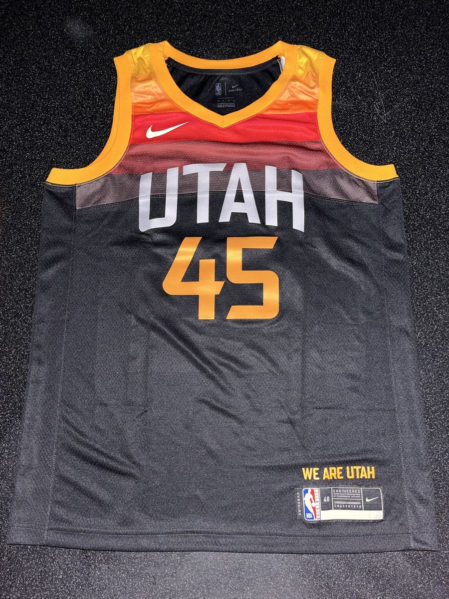 Nike Utah Jazz Donovan Mitchell 45 City Edition Swingman Jersey Size 48