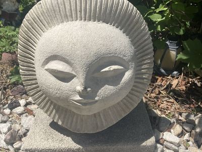 Vintage Sun Goddess Cast Stone