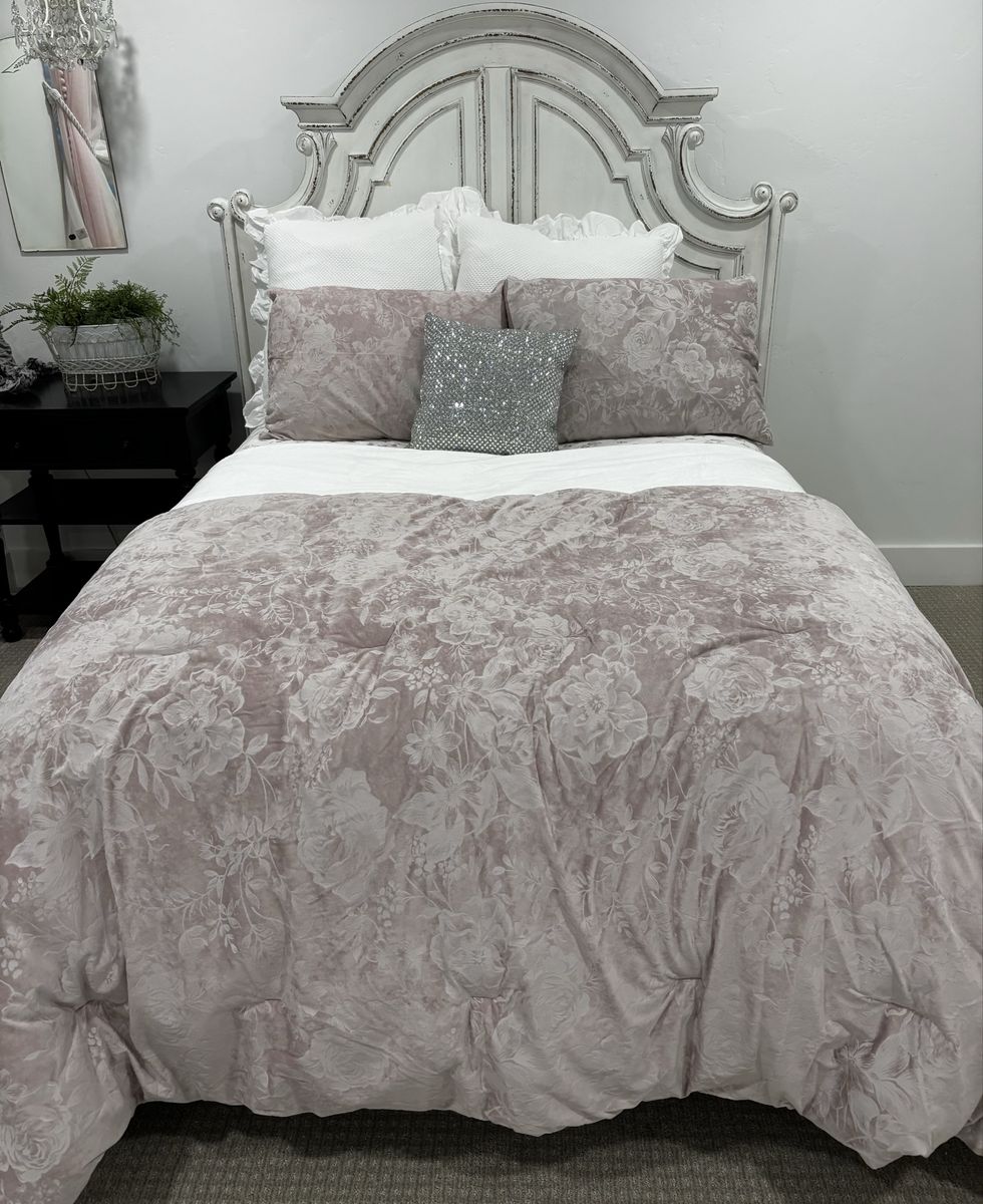 Magnolia White Queen/ Full Headboard - and Metal Frame