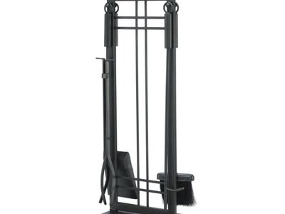 New! 5 Piece Steel Fireplace Tool Set