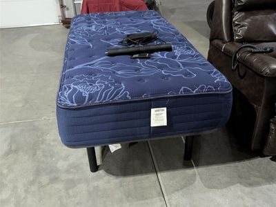 Motorized XL Twin Bed frame and like new mattress