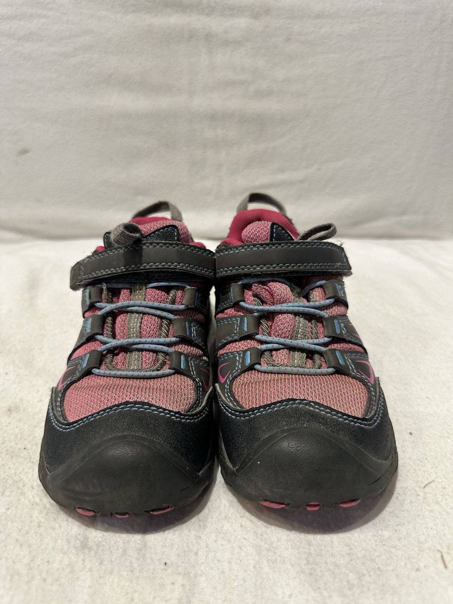 Keen toddler size 12 grey/pink, textile and Leather waterproof hiking shoes