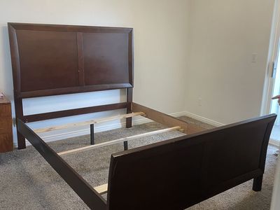 Queen Wooden Sleigh Bed Frame