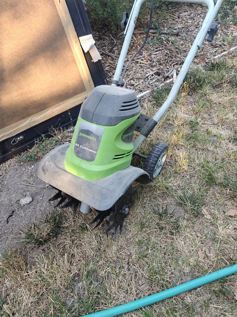 Greenworks 8A Electric Cultivator Garden Tiller