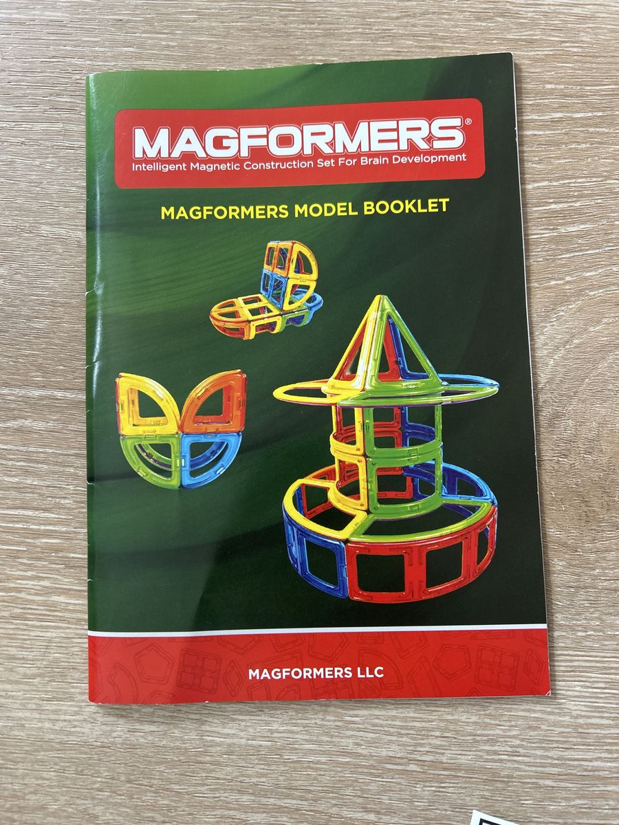 Magformers Idea and Model Booklets - Set of 4 for Magnetic Construction, Brain Development