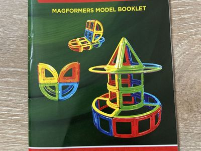 Magformers Idea and Model Booklets - Set of 4 for Magnetic Construction, Brain Development