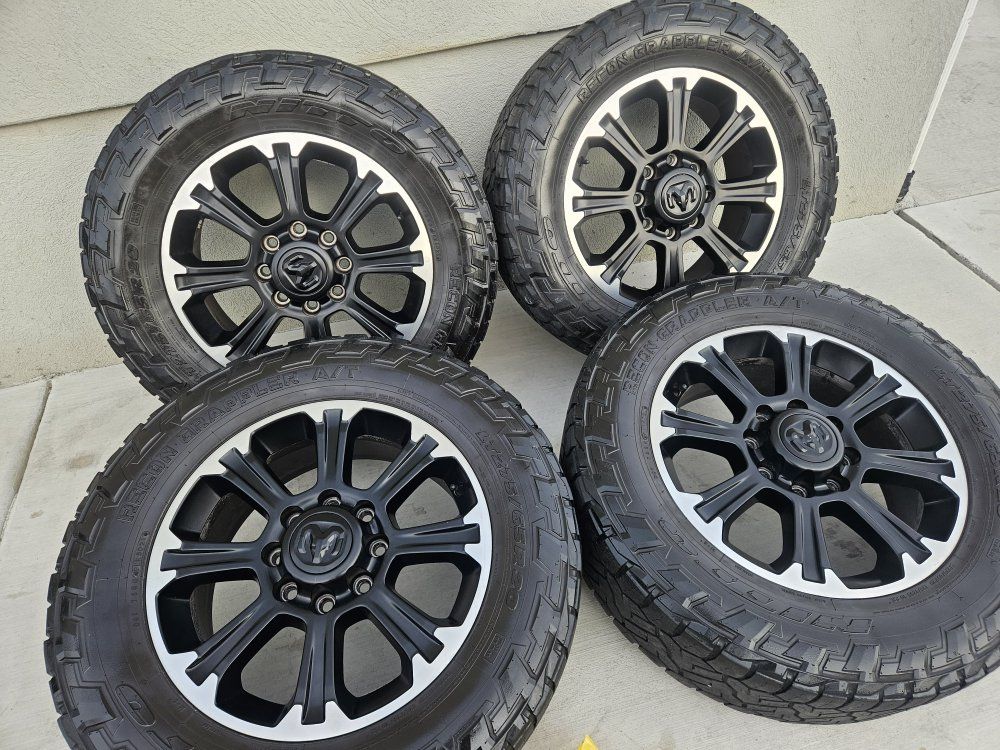 set  20 inch wheels and tires dodge ram 3500 rebel