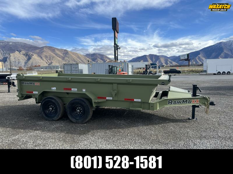 RawMaxx 7x14 GDX Heavy Duty 13lb I-Beam Dump Trailer