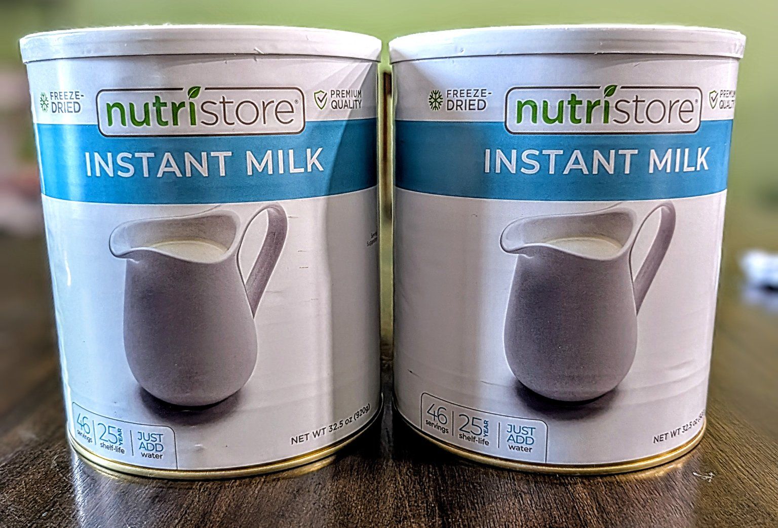 Nutristore Instant Milk Freeze-Dried, 21 years shelf life left. Good until 2047.  $10 each #10 can