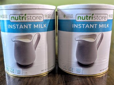 Nutristore Instant Milk Freeze-Dried, 21 years shelf life left. Good until 2047. $10 each #10 can