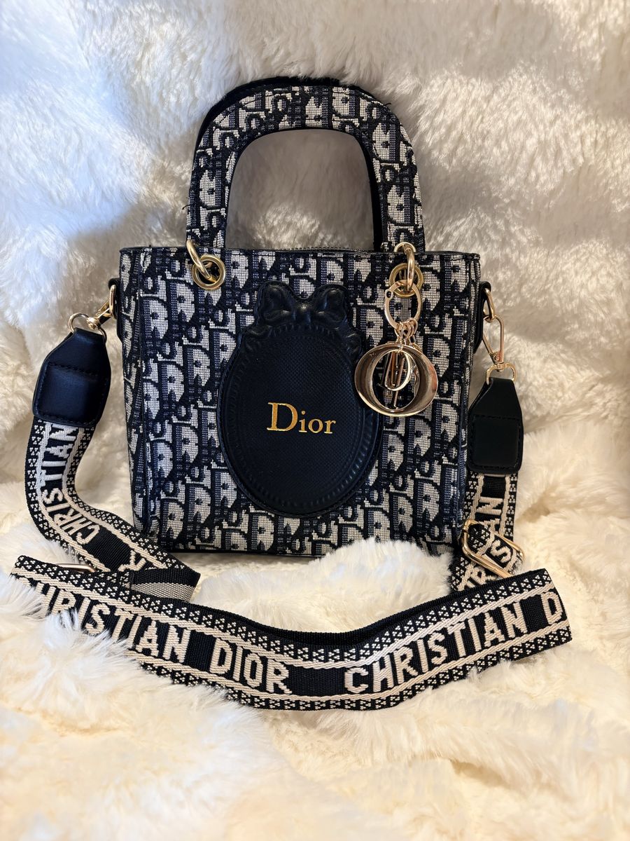 Designer Inspired Navy Blue Handbag Purse New
