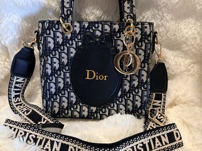 Designer Inspired Navy Blue Handbag Purse New