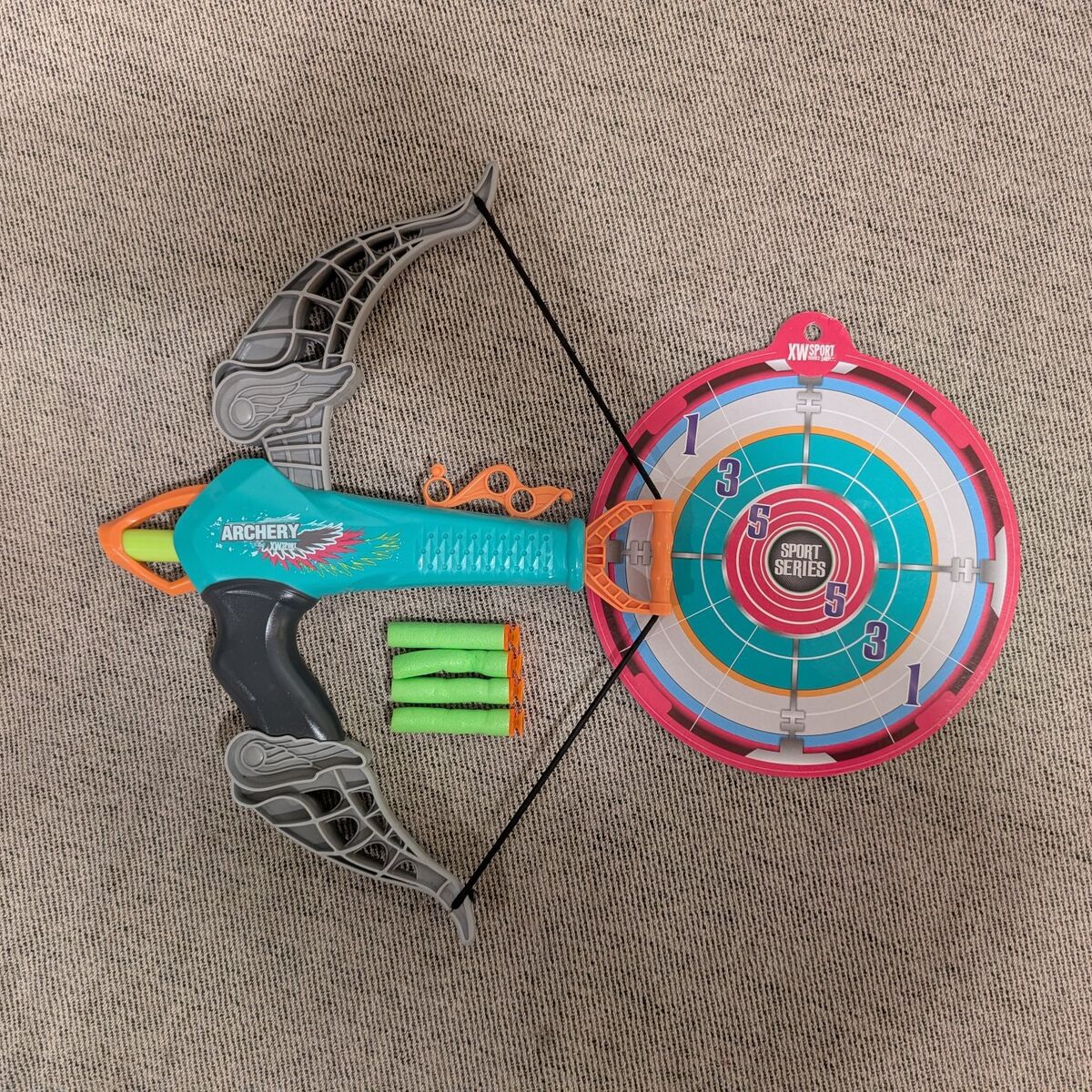 Kids Archery Set - Bow, "Arrows" and Target