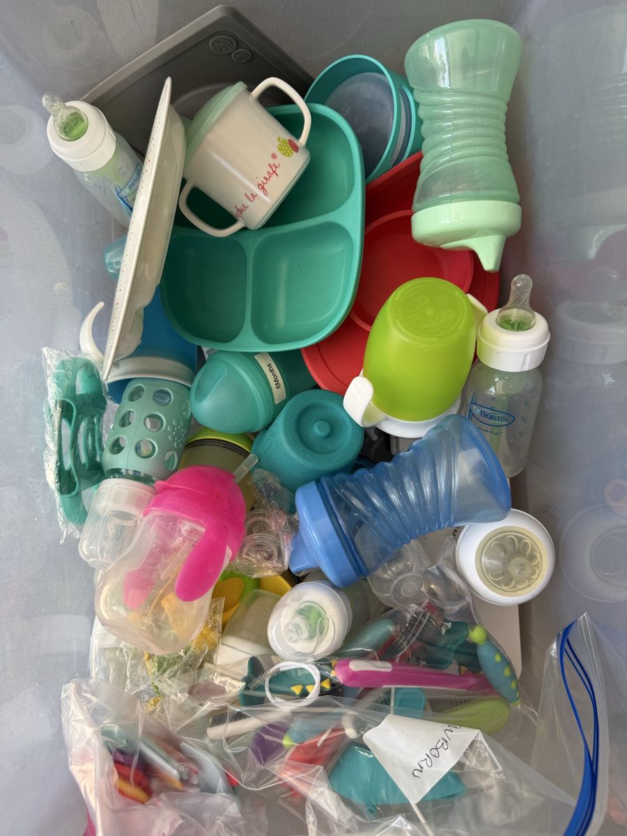 Large Lot of Baby Feeding Supplies - Bottles, Sippy Cups, Plates, Utensils & More