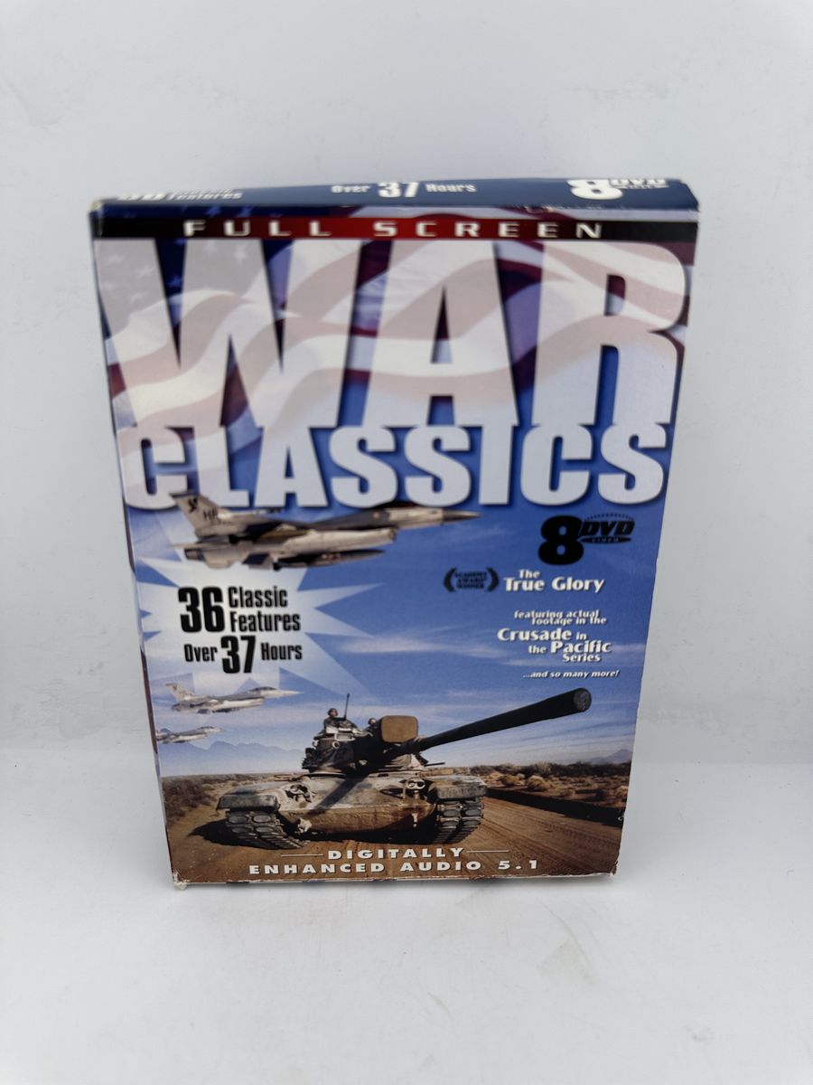 War Classics 8 DVD Box Set 36 Feature Films Over 37 Hours Missing Disc 8