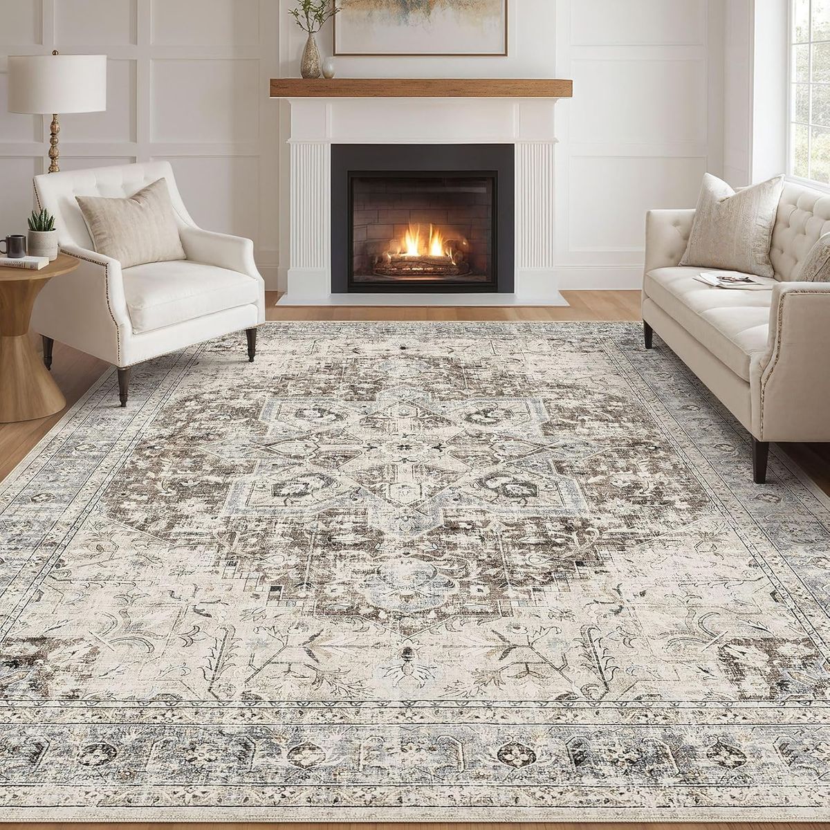 NEW 10x14 Washable Boho Rug Vintage Oriental Distressed Farmhouse
