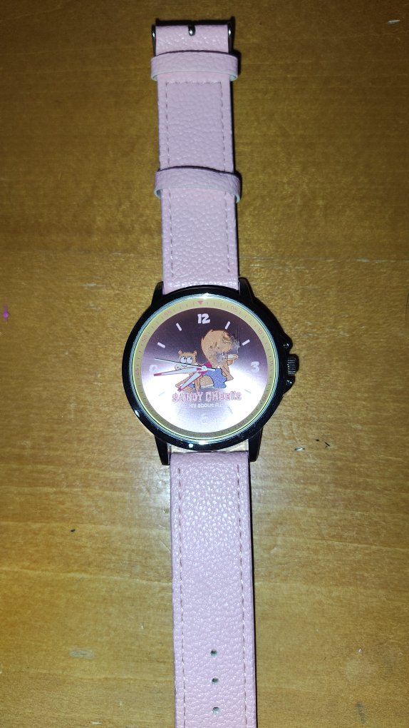Nickelodeon SpongeBob SquarePants Sandy Cheeks Pink Strap Wrist Watch