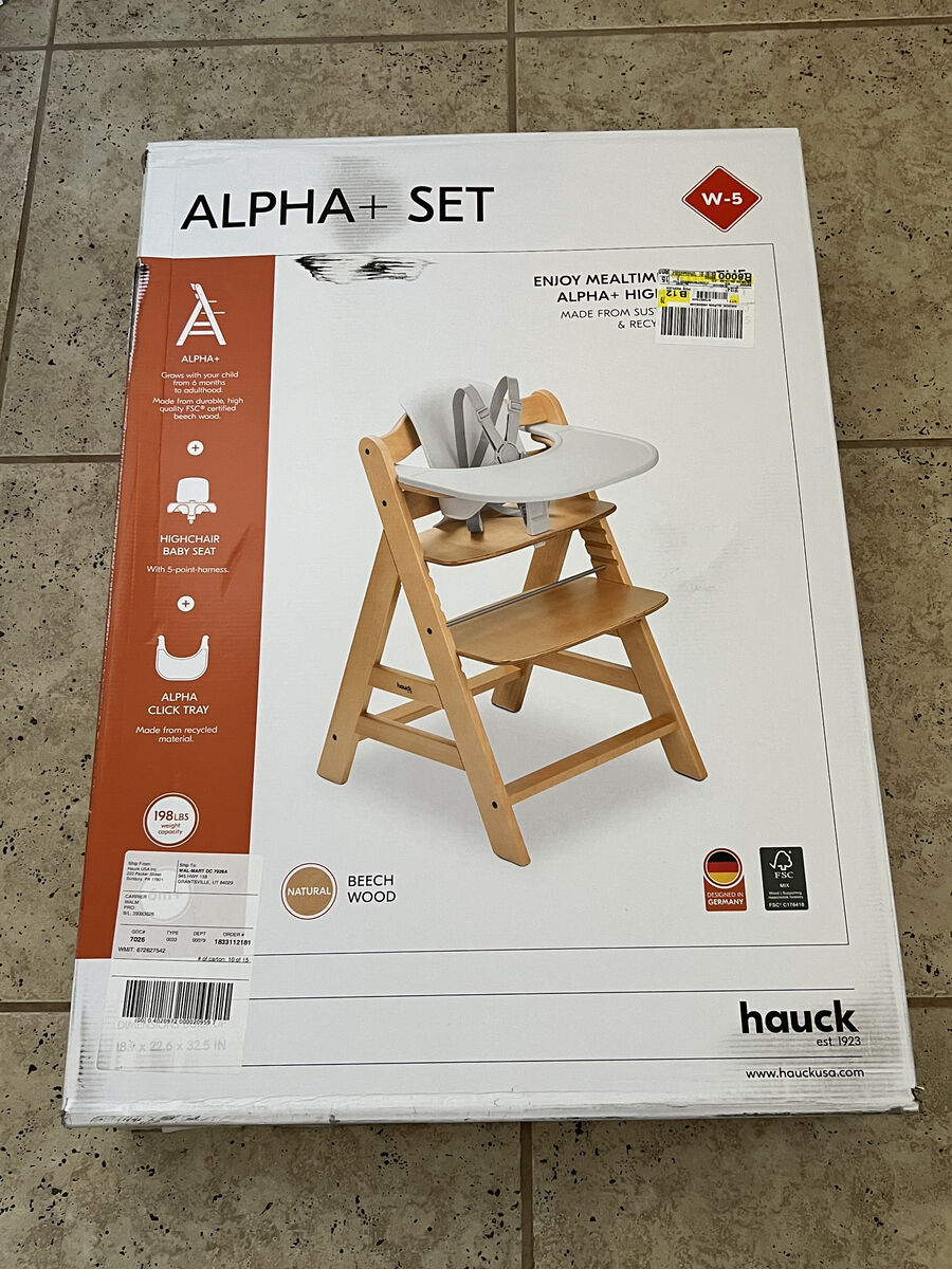NEW: Hauck Alpha+ Adjustable Wooden High Chair