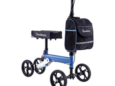 Brand New Never Used Bless Reach Deluxe Post Surgery Knee Scooter with Shock Absorber Fully Adjustable and Fully Assembled