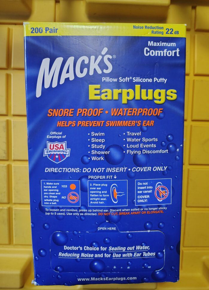Mack's silicone putty ear plugs 200 count
