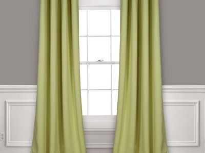 Lush Decor Insulated Grommet Blackout Window Curtain Panels, Pair, 52" W x 95" L, Sage - Classic Modern Design - Chic Window