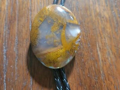 Beautiful Moss Agate Bolo Tie