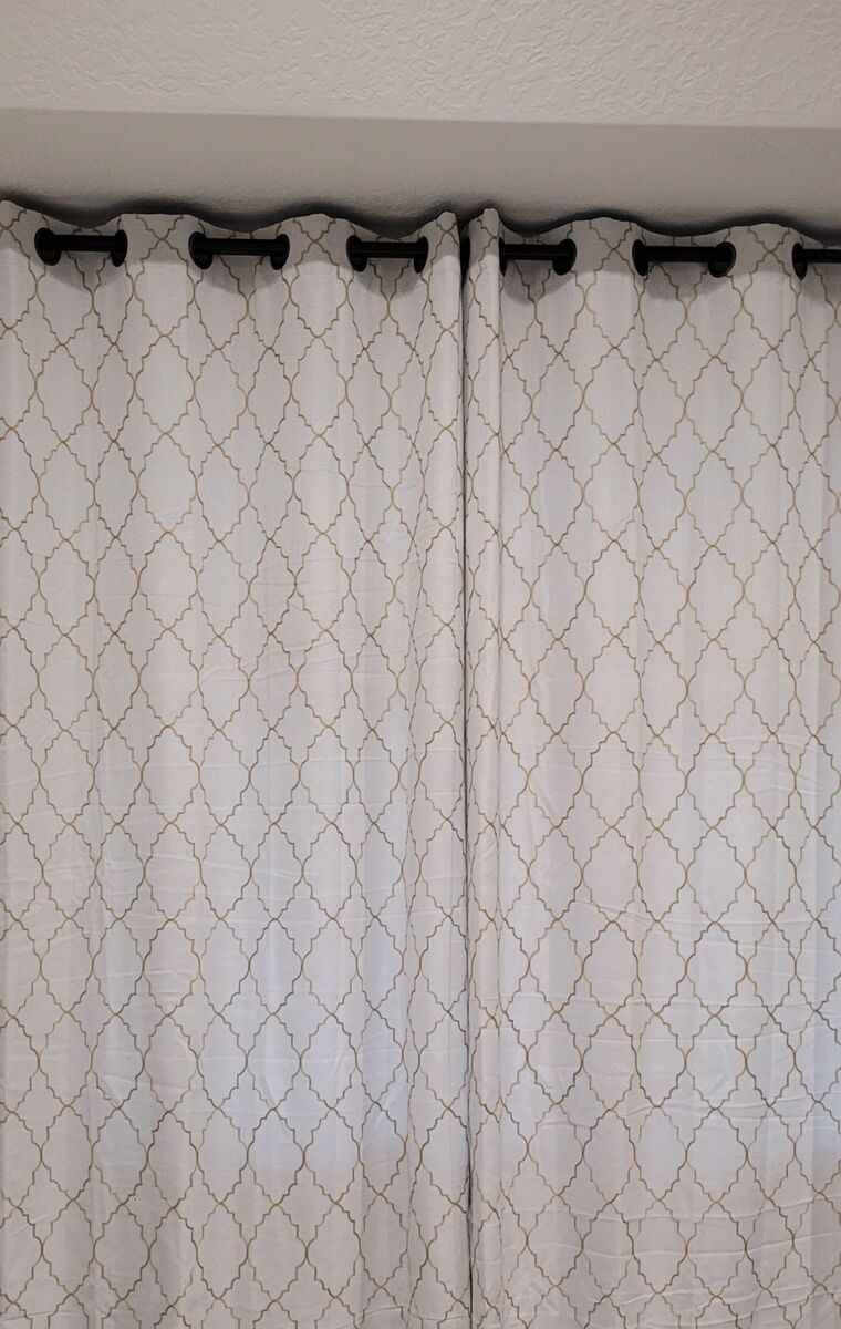 Black out curtains each panel is 52x84 (comes wi