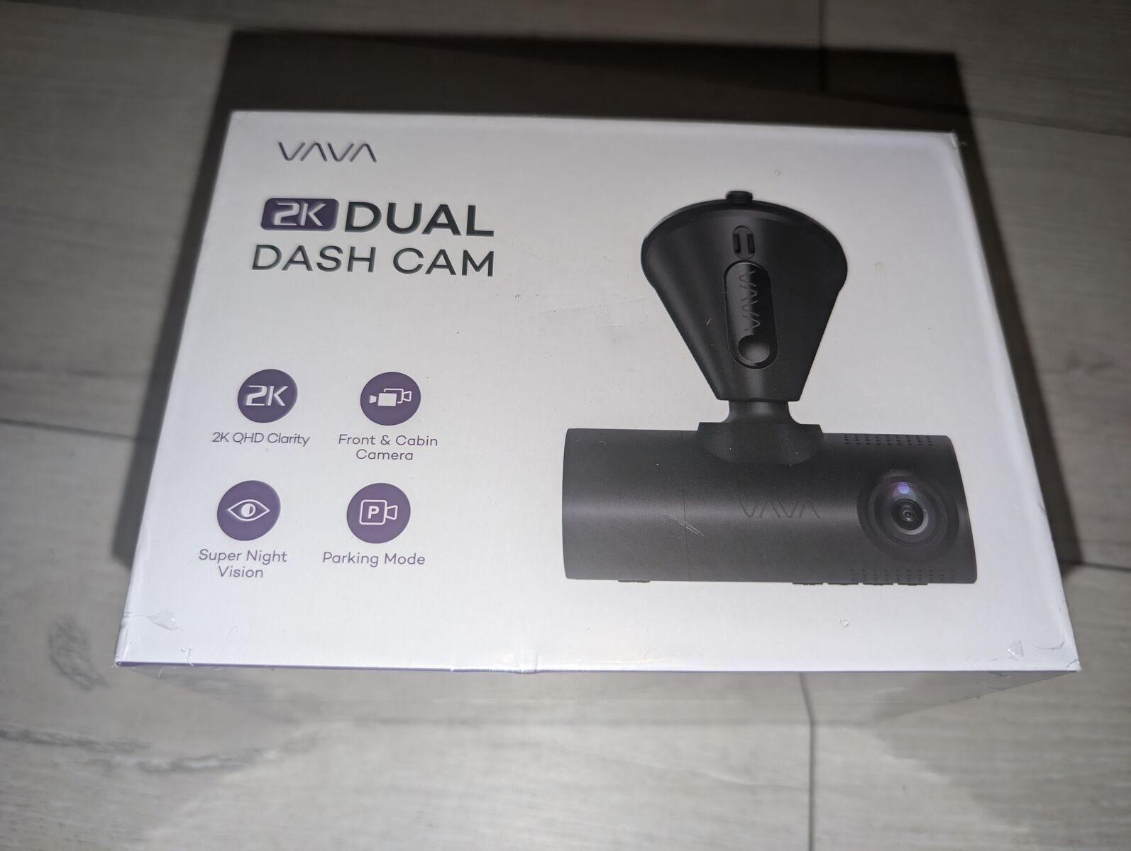 VAVA 2K Dual Dash Cam VA-VD009 2K Front and 1080P Cabin. New-Factory Sealed