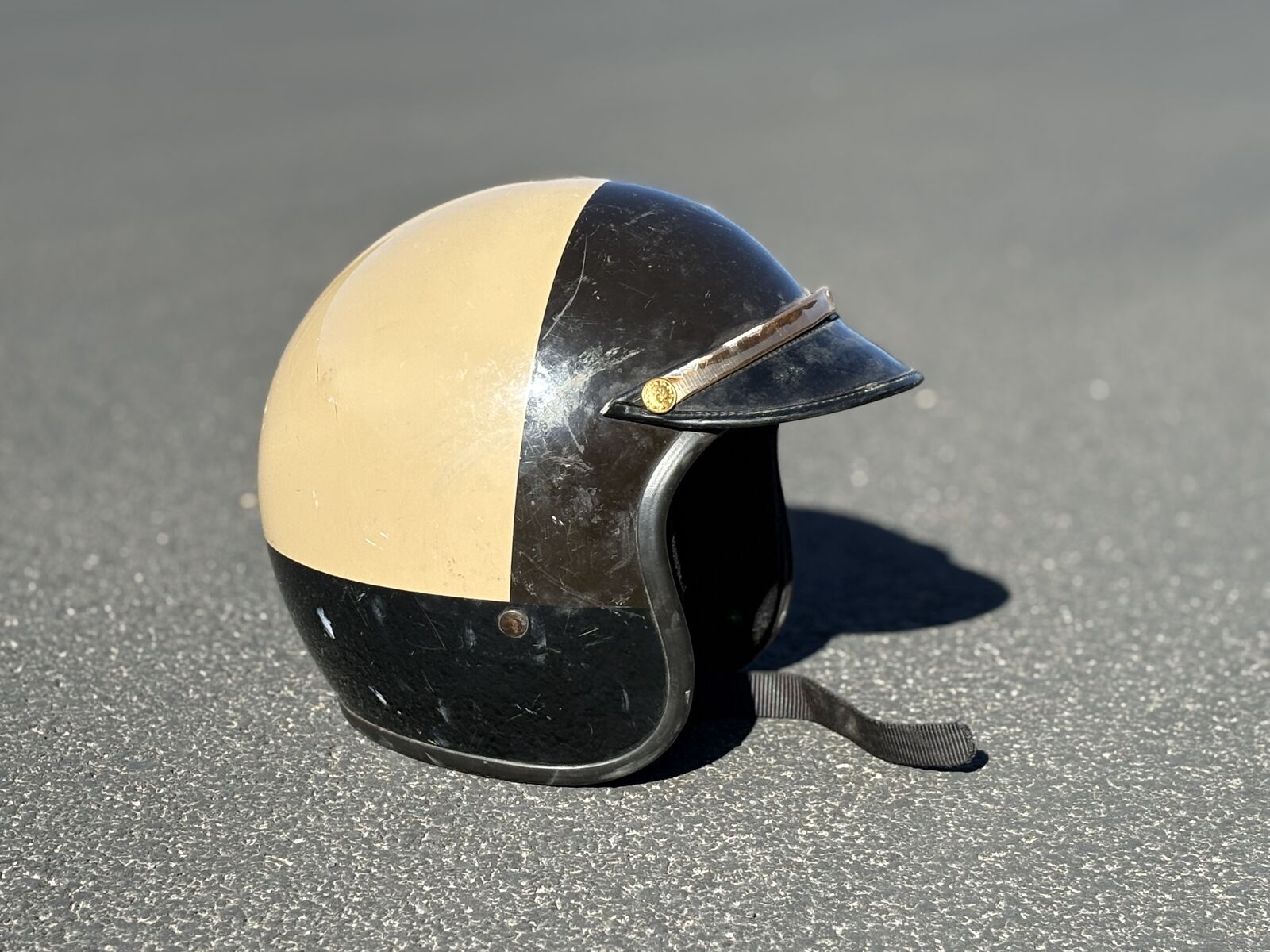 Vintage police motorcycle helmet by Bell. Great decoration and Halloween costume Utah Highway Patrol CHIPS