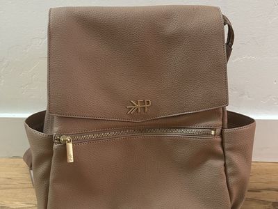 Freshly Picked Taupe Faux Leather Diaper Bag Mini Classic