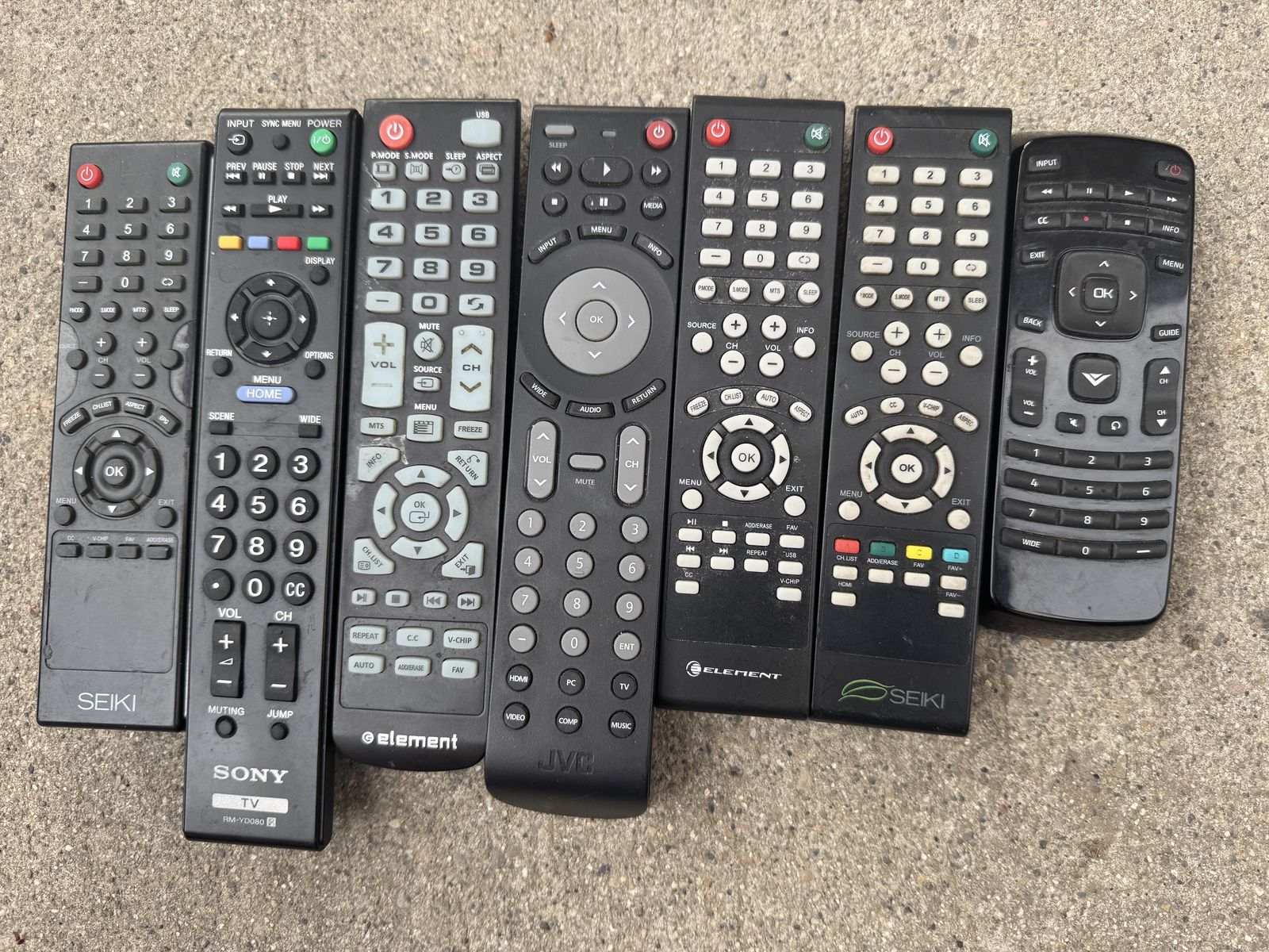 Control Remote Tv, Vizio, JVC, Seiki, Element Sony