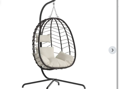 New in Box Egg Chair with Stand, Patio Wicker Bifanuo Hanging Chair, Hammock Swing Chair, 350LBS