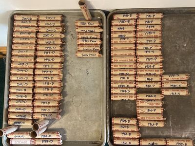 Sorted US Lincoln Penny Coin Rolls Collection (1959-2024 P D S Mints)