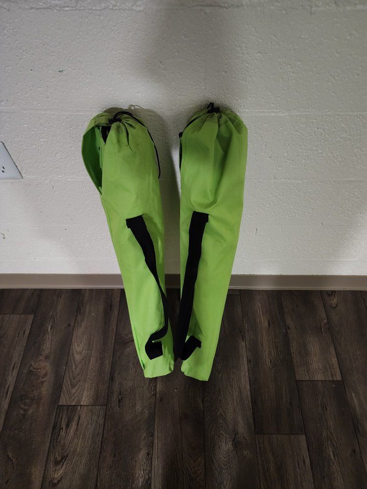 Two Green Camping Chairs
