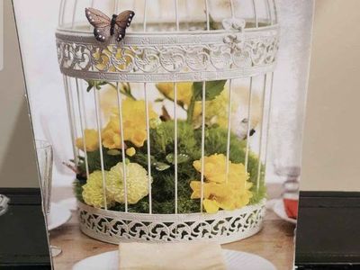 Ivory Birdcage Special Occasion Decor 10 in x 16.5 in