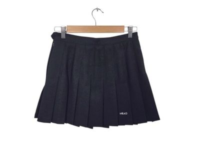Vintage Head Pleated Medium Weight Mini Tennis Skirt Women's 8 Black