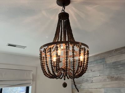 Beaded Gray Chandelier