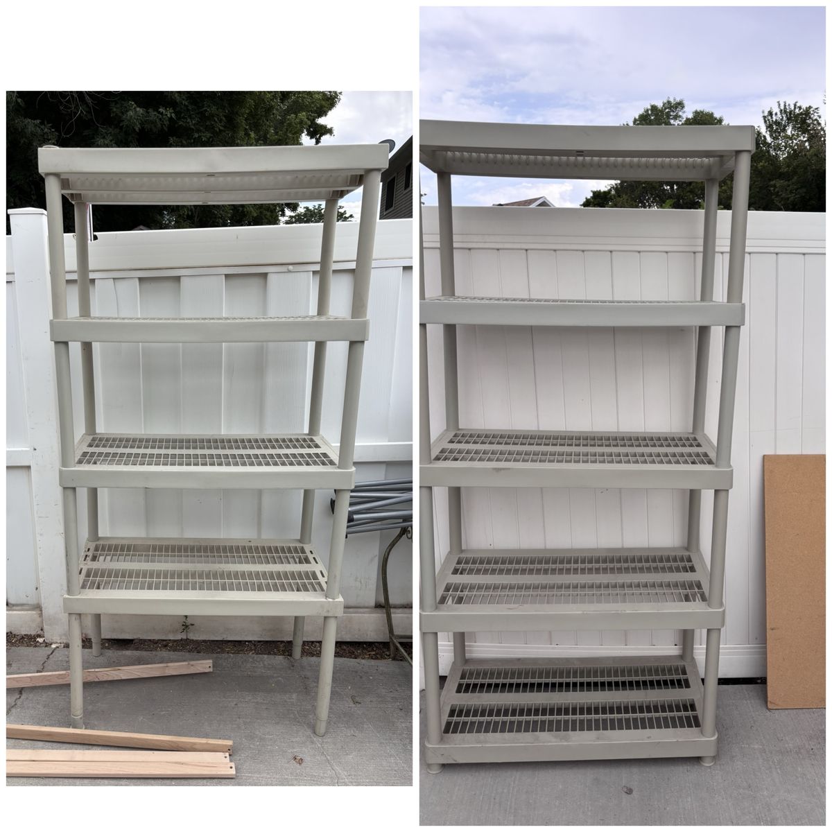 Heavy duty Storage shelves $25 each 
