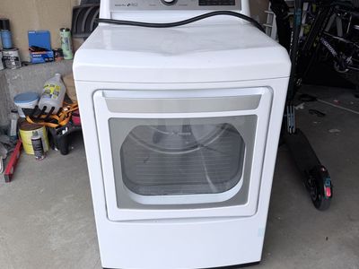 LG DLE7300WE White Front Load Electric Dryer with Sensor Dry - Used, Good Condition