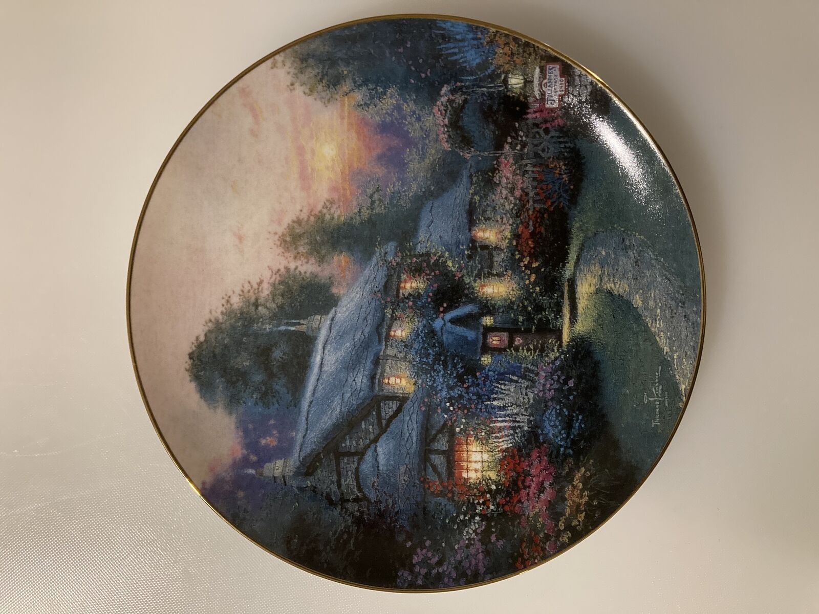 Vintage Thomas Kinkade "Julianne's Cottage" Heirloom Porcelain Collectors Plate
