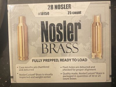 28 Nosler Brass