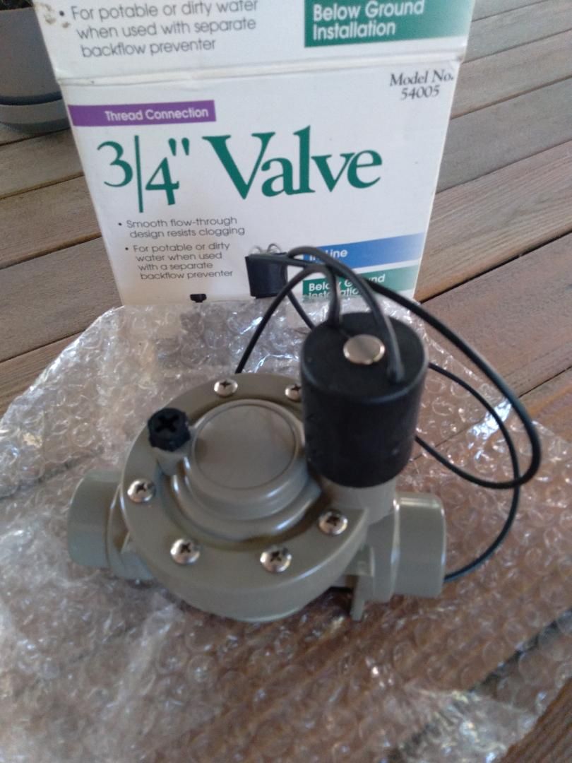 NOS- Lawn Genie 54005 3/4" In-Line Threaded Sprinkler Valve - Smooth Flow, Automatic Operation