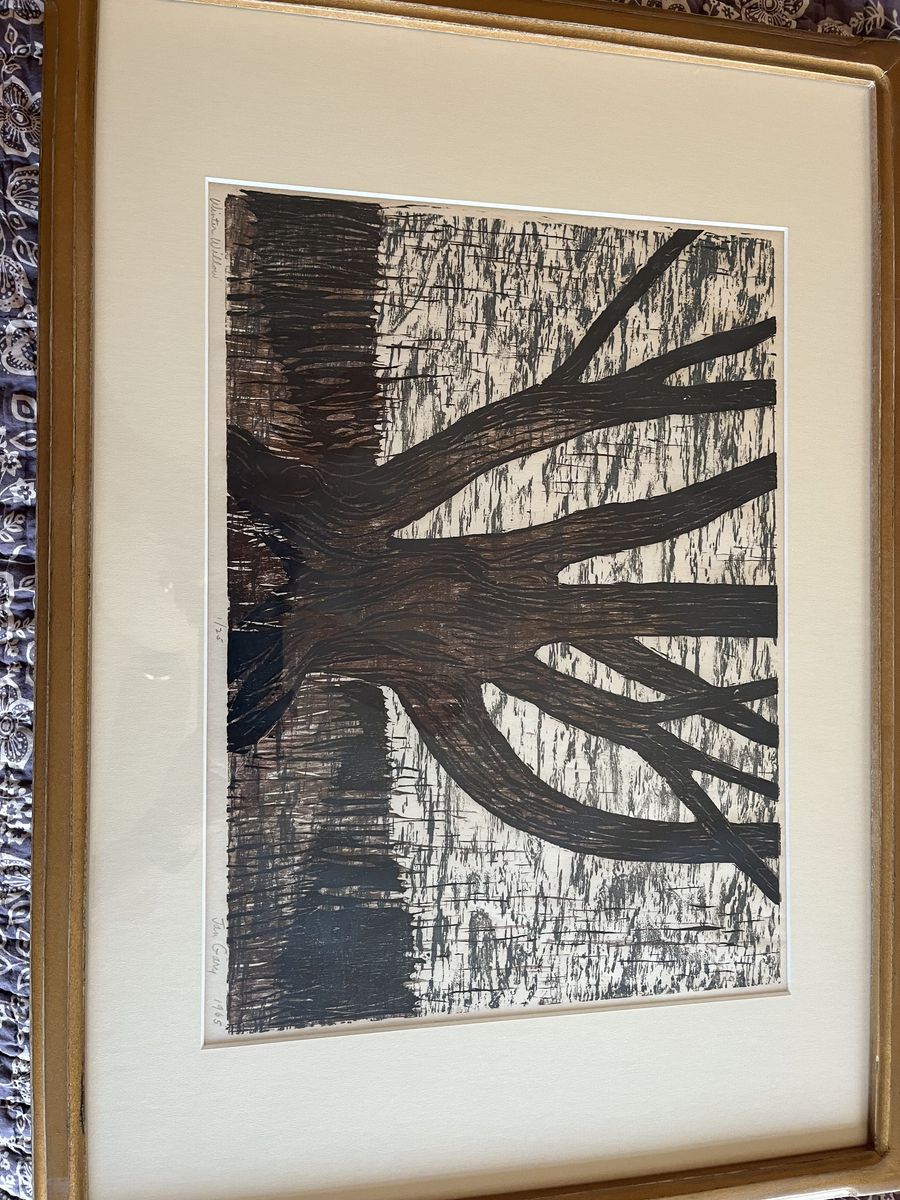 MCM Woodcut Print