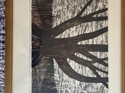 MCM Woodcut Print