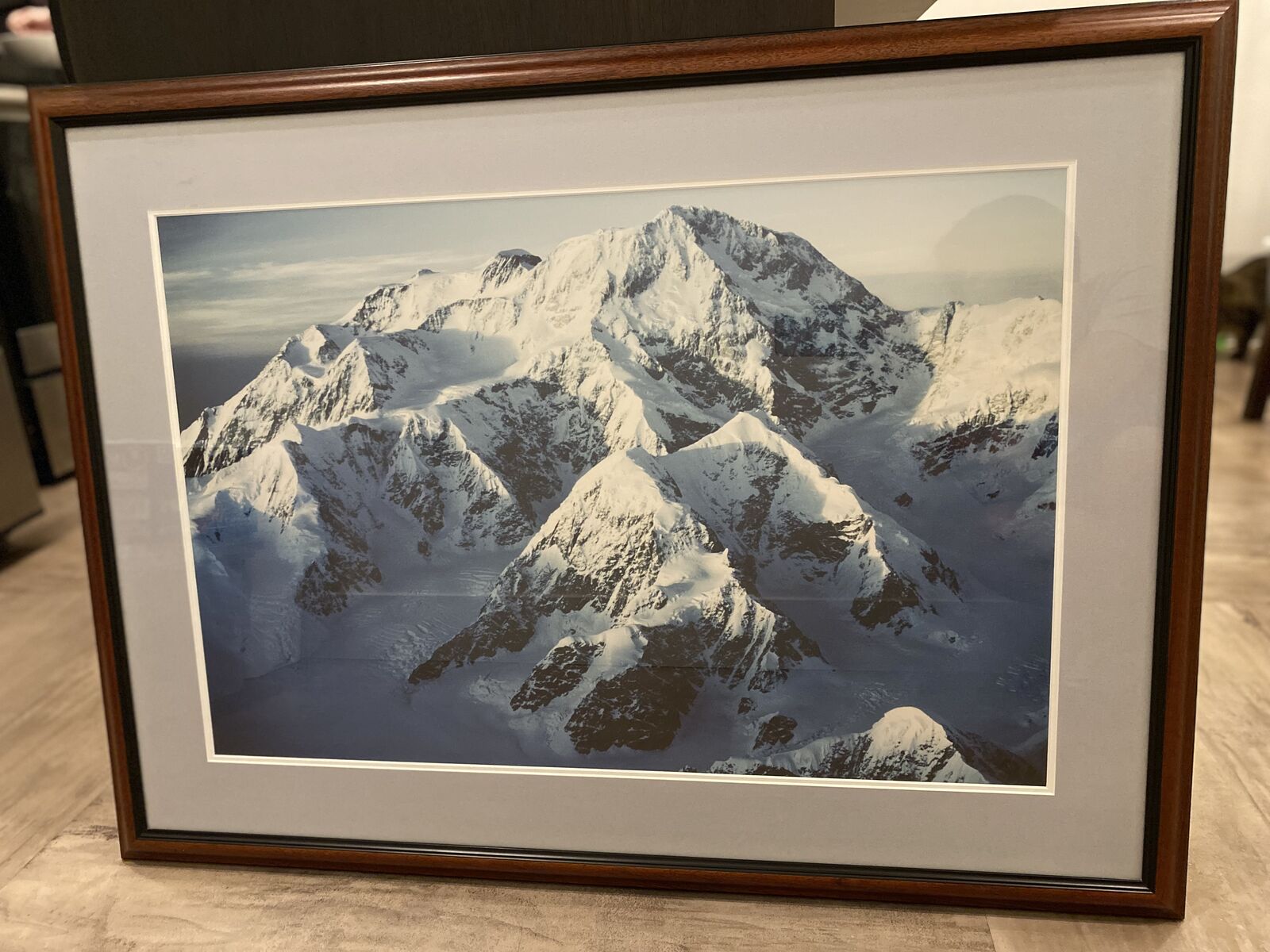 Wood Wall Frame- Snowy Mountains (Good for business & home)