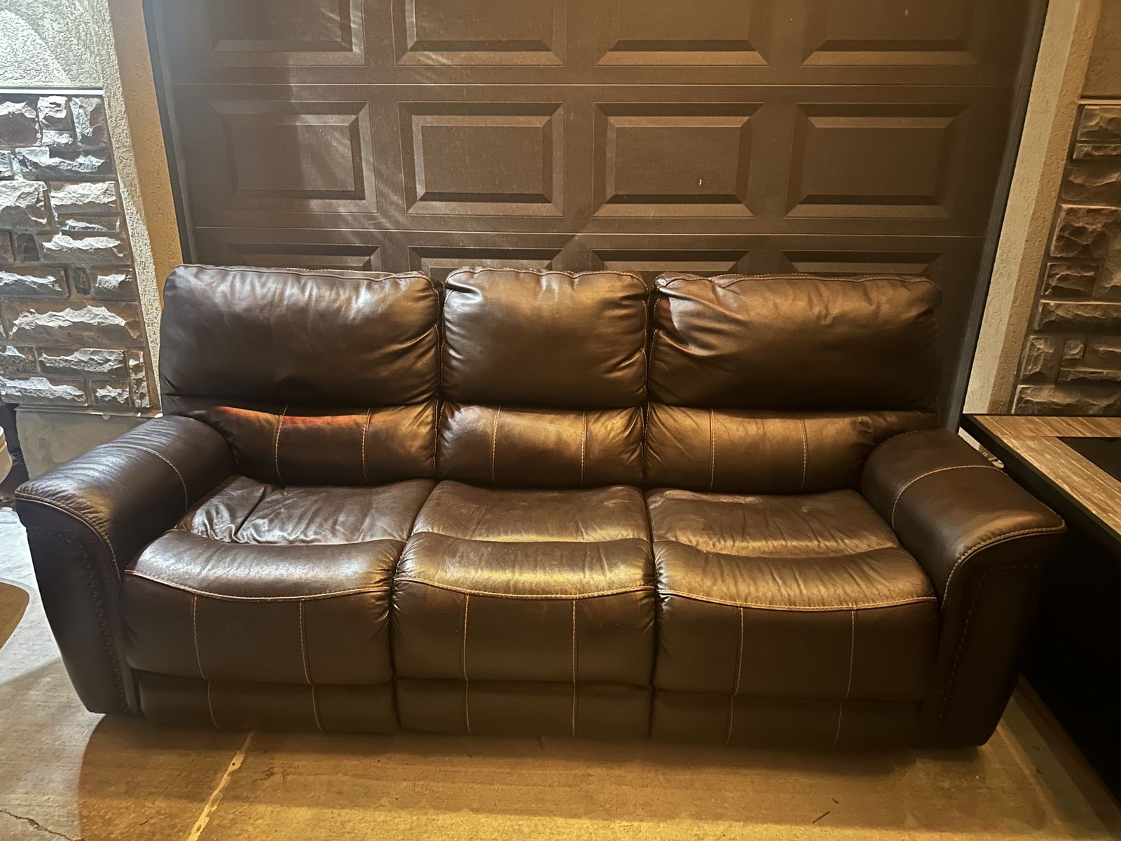 Brown Leather Recliner