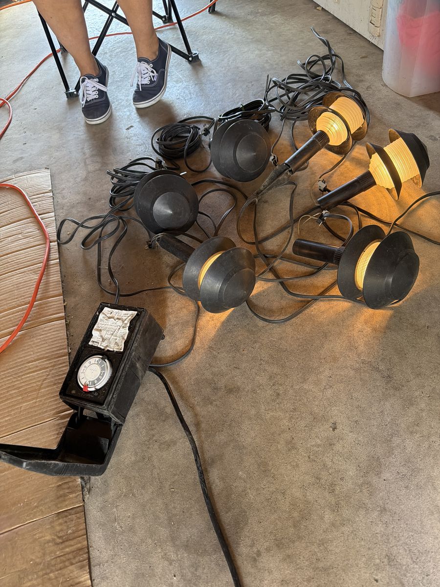 Landscape lights hardwired with schedule timer
